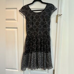 Urban Outfitters Elegant Black and Silver Dress